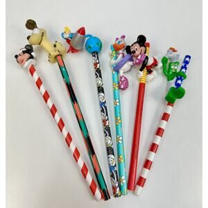 80s DISNEY Pencil Toppers Garfield Mickey Gumby LOT‎ of (6) 1980’s